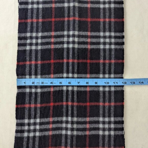 Authentic Burberry's of London Scarf Blue Unisex 100% Cashmere – Used – Winter - Picture 7 of 7